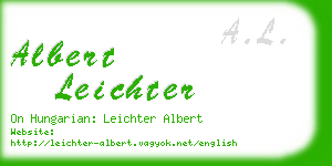 albert leichter business card
